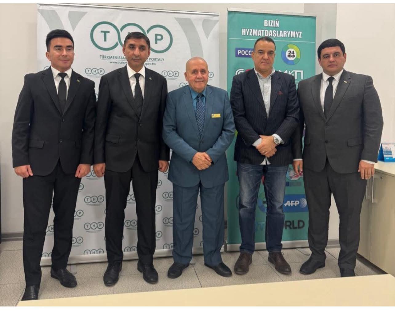 لجنة حكومية تركمانية وميديا هب إنترناشيونال يبحثان تعزيز الشراكة الإعلامية